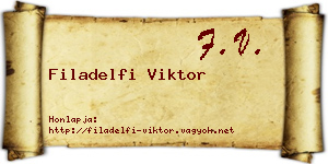 Filadelfi Viktor névjegykártya